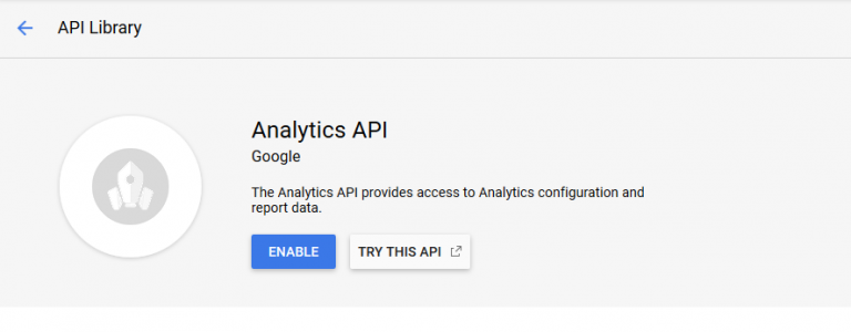 Google apis analytics